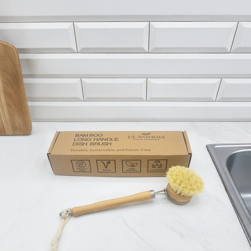 Bamboo Dish Brush With Long Handle