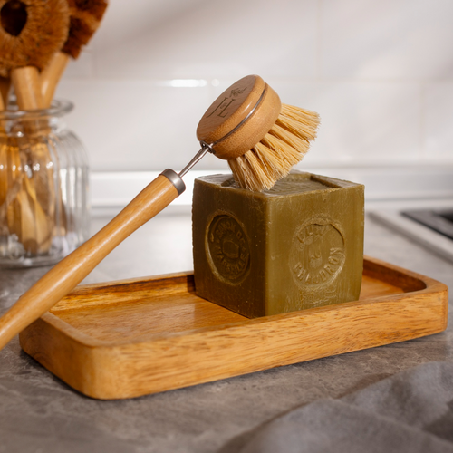 Bamboo Dish Brush With Long Handle