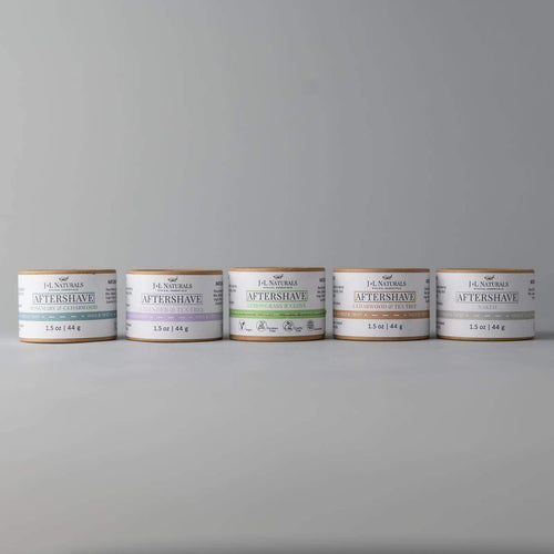 Aftershave Rub Bundle 5-Pack ($75 Value)-J&L Naturals-Aftershave Rubs,Biodegradable,Body,Cedarwood,Clove,Lemongrass,Men Set,Men's,Naked,Non-CBD,Rosemary,Sets,Tea Tree